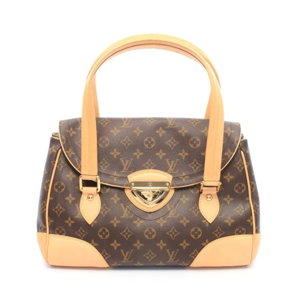 Louis Vuitton Beverly Canvas Leather Monogram Shoulder Bag Brown